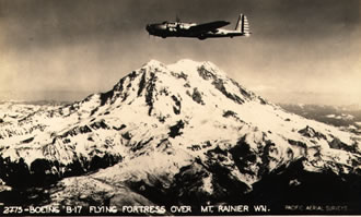 B17 over Mount Rainier